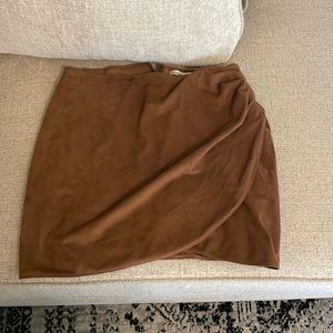 Abercrombie vegan suede skirt